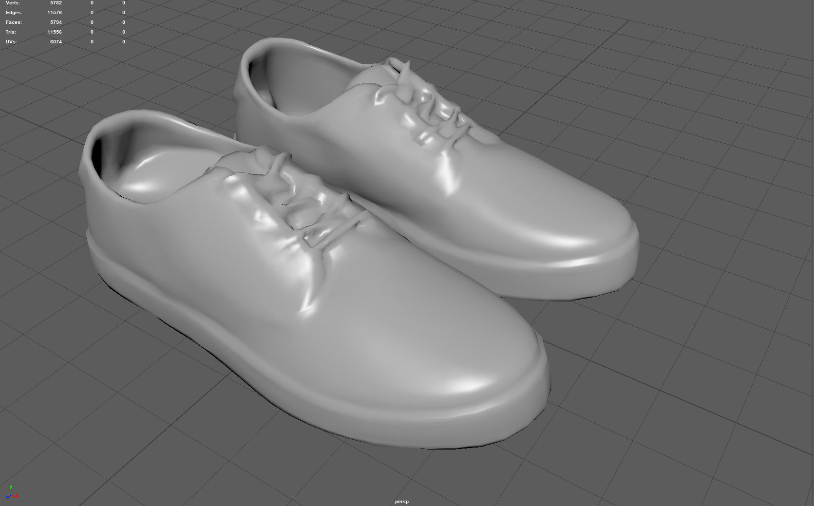 Summer Shoes Low-poly 3D model_4