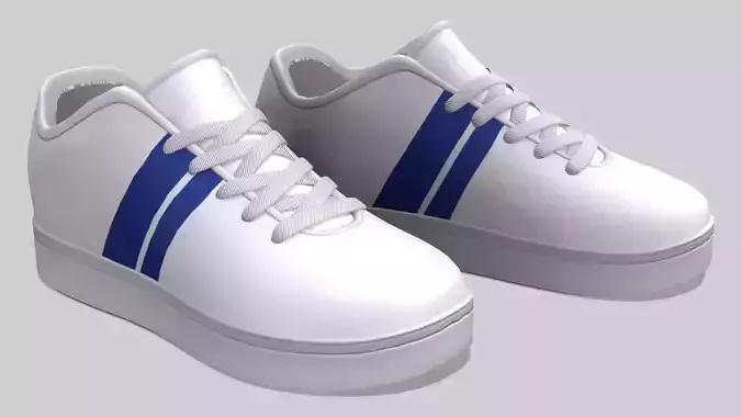 Female White Sports Shoes Sneakers