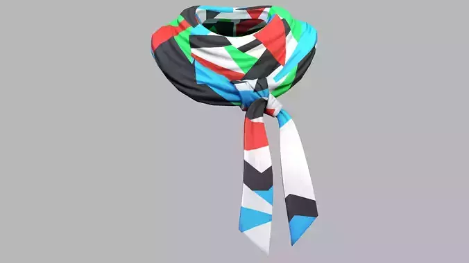 Colourful Wrapped Neck Scarf