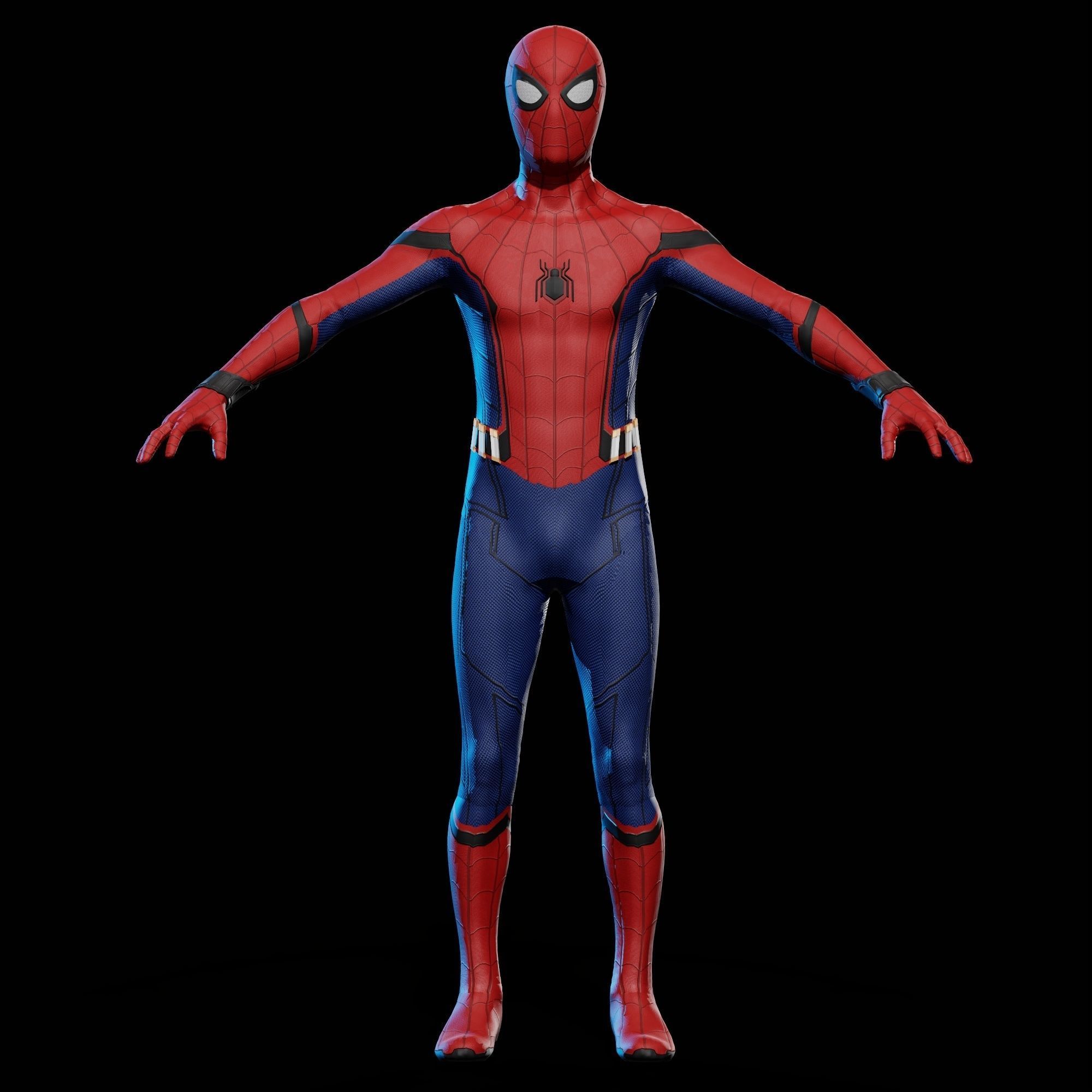 Spiderman Low-poly 3D model_1