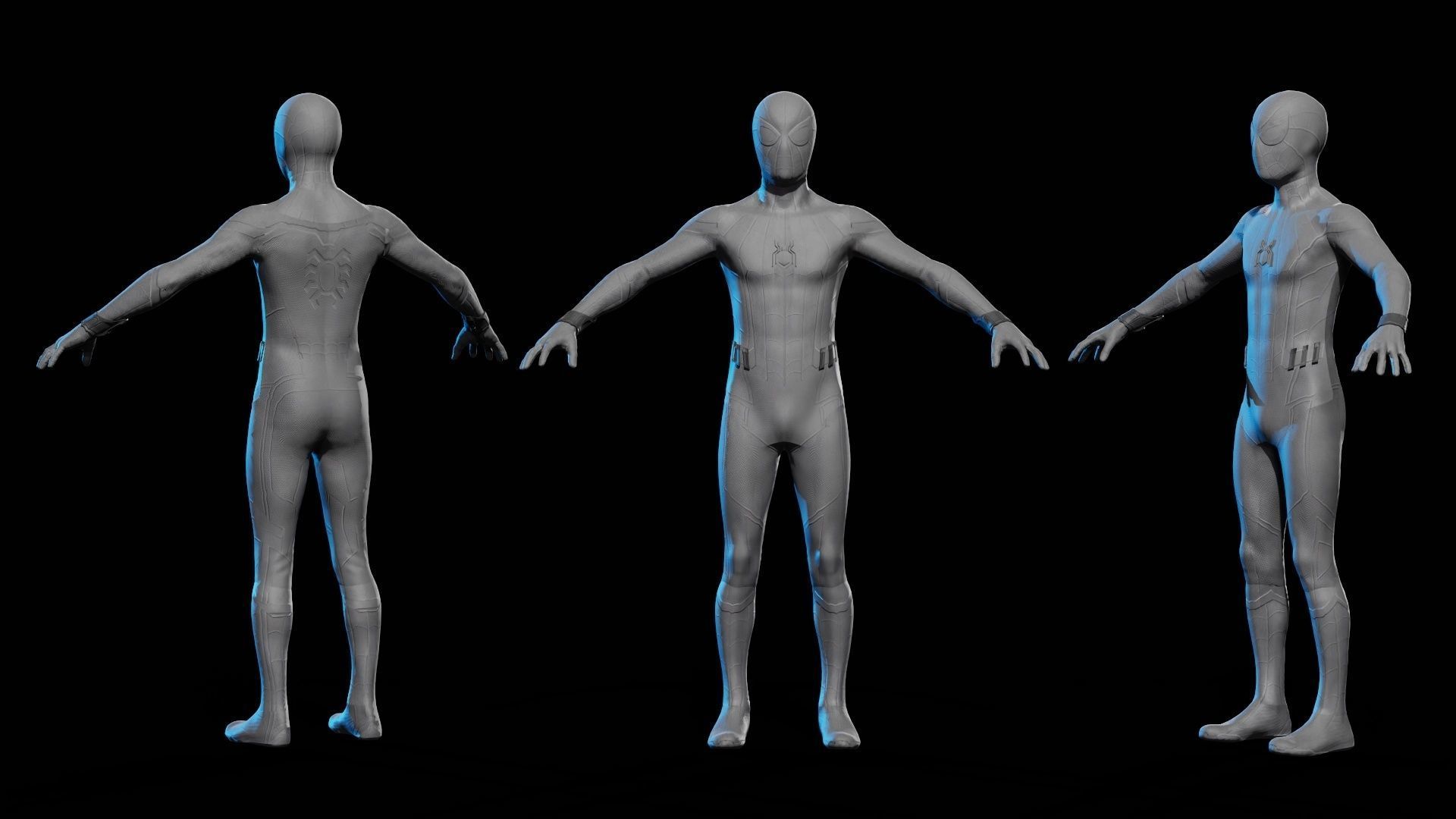 Spiderman Low-poly 3D model_4