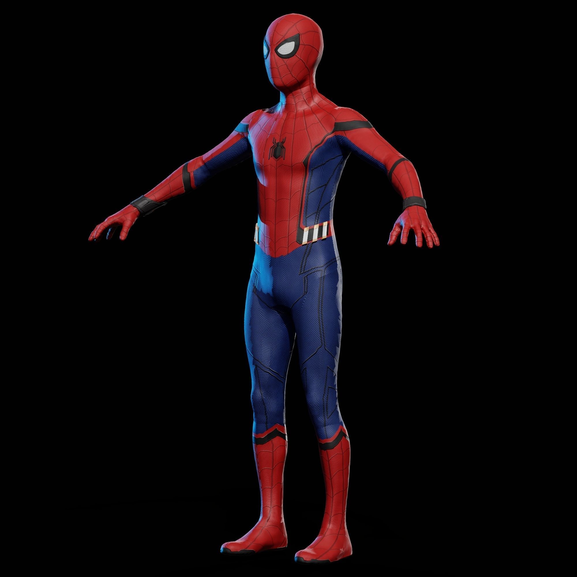 Spiderman Low-poly 3D model_2