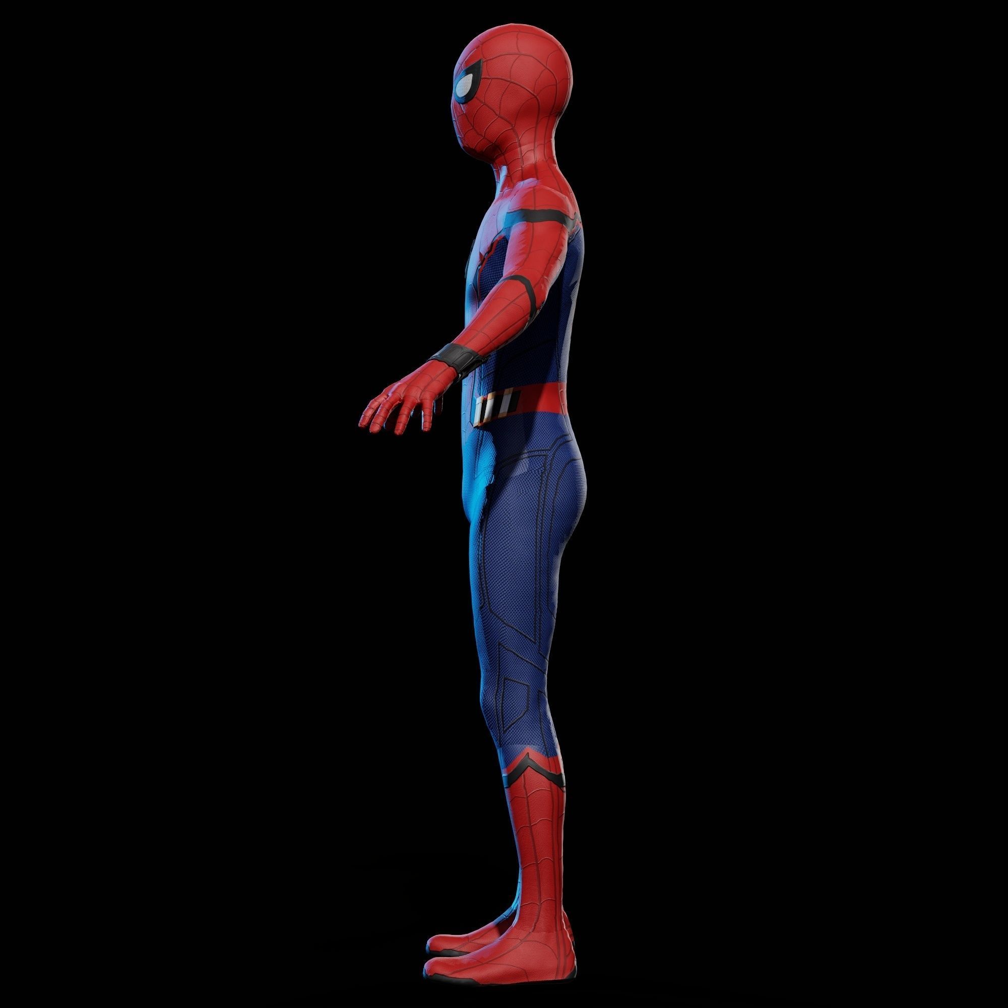 Spiderman Low-poly 3D model_3