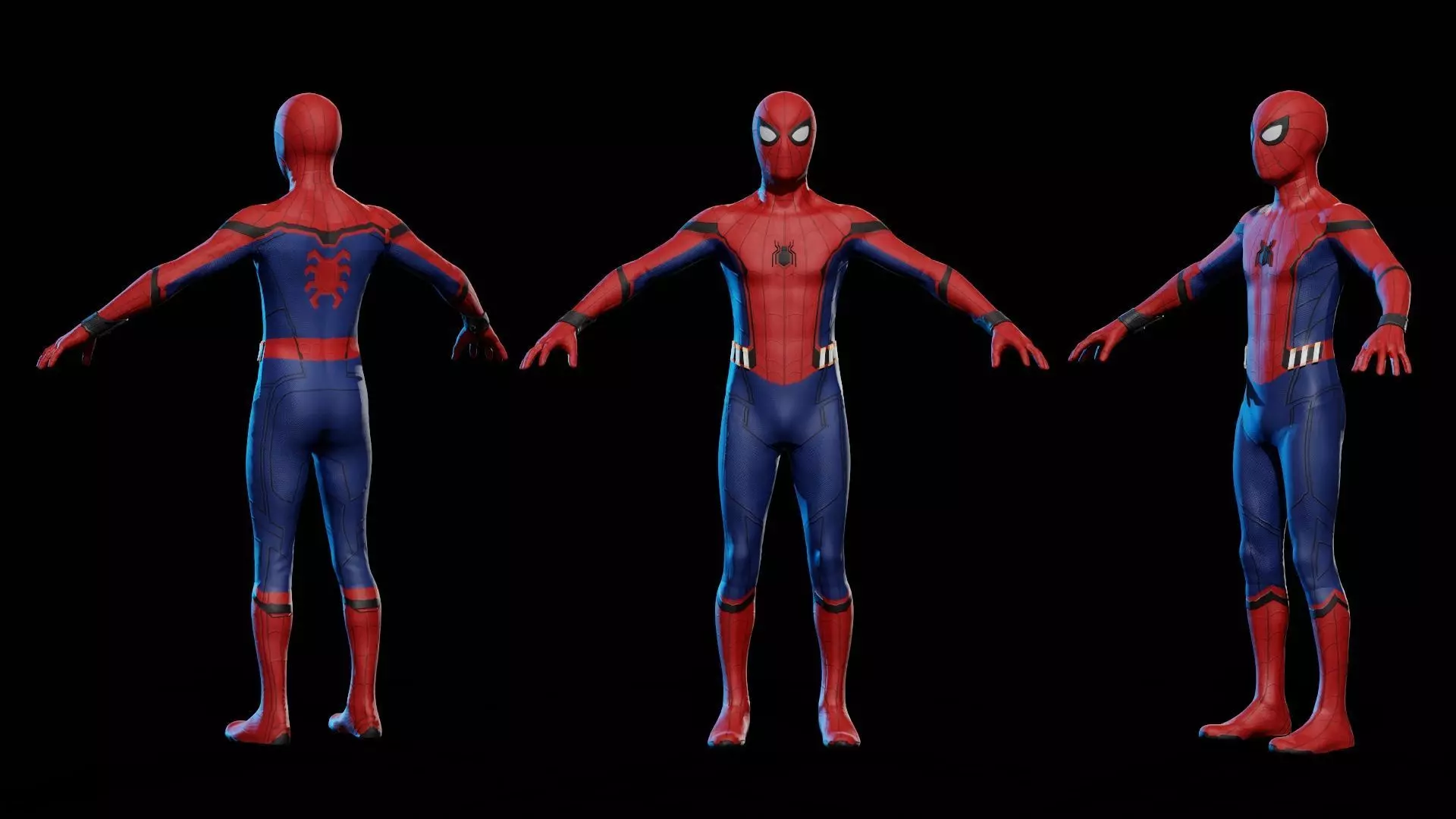 Spiderman Low-poly 3D model_0