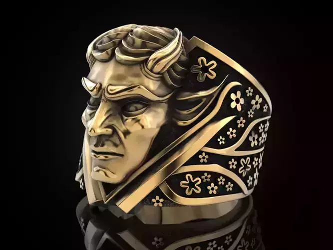 Oni Japanese Demon ring 3D print model
