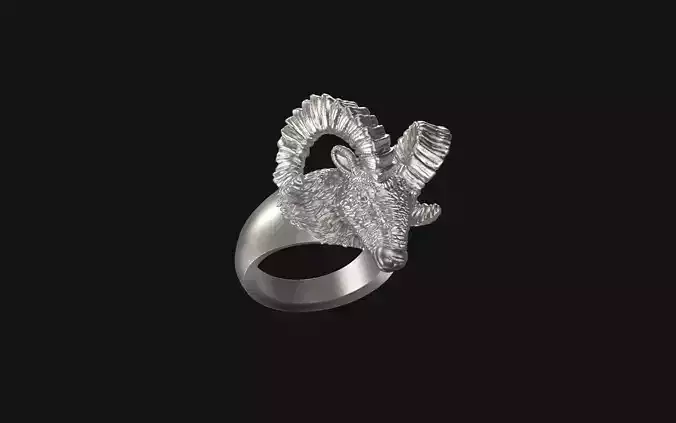 Ram head ring 3D model 