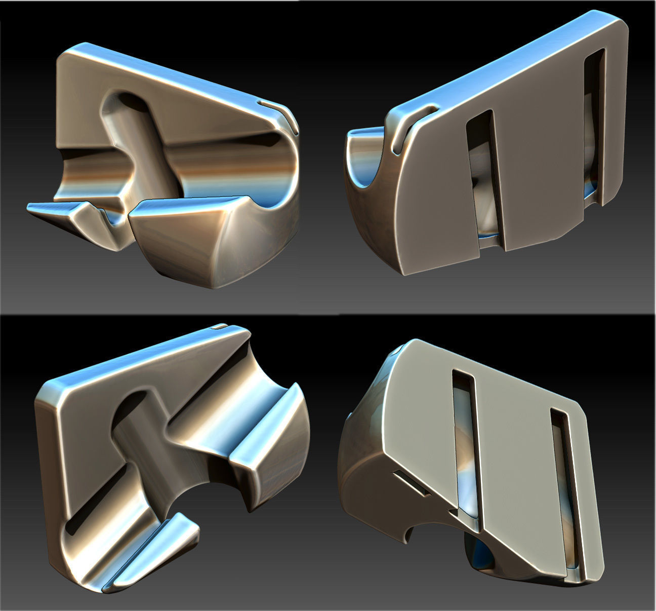 AirBrush Desk Stand and Wall Support 3D print model_9