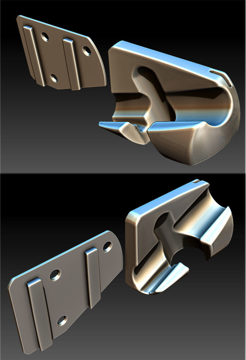 AirBrush Desk Stand and Wall Support 3D print model_10