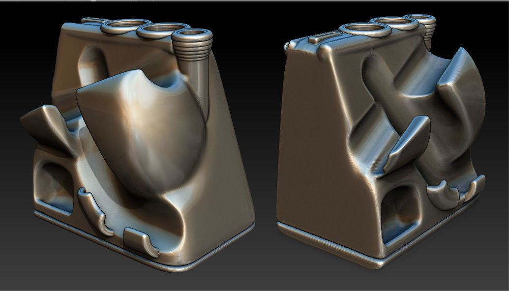 AirBrush Desk Stand and Wall Support 3D print model_5