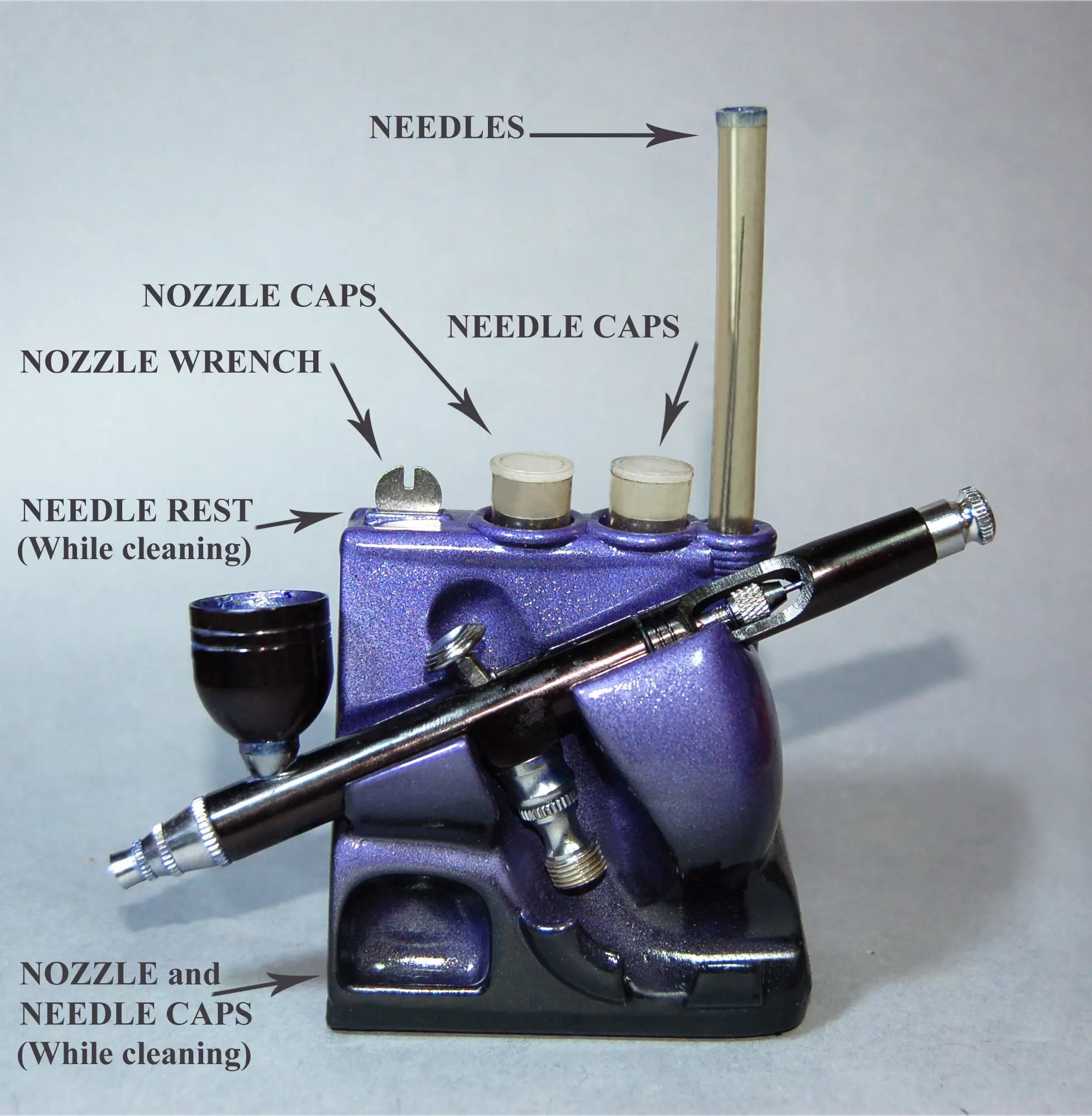 AirBrush Desk Stand and Wall Support 3D print model_0