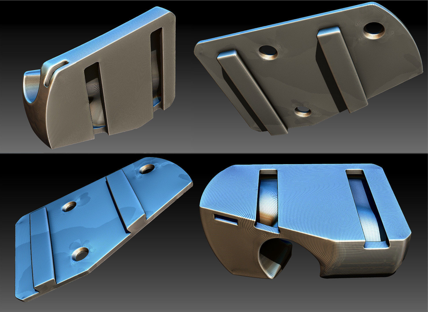 AirBrush Desk Stand and Wall Support 3D print model_12