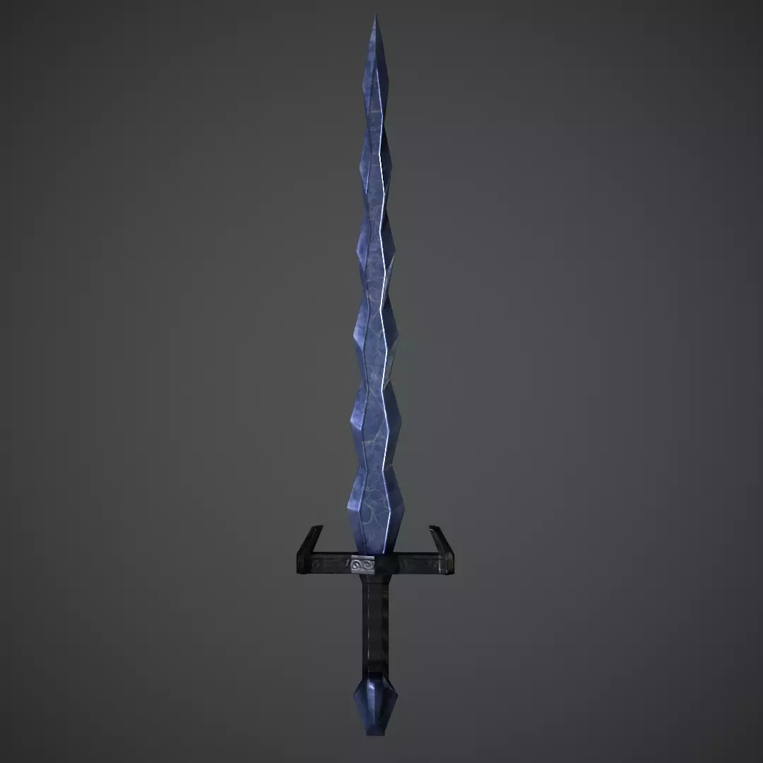 Casual sword low poly Low-poly 3D model_0