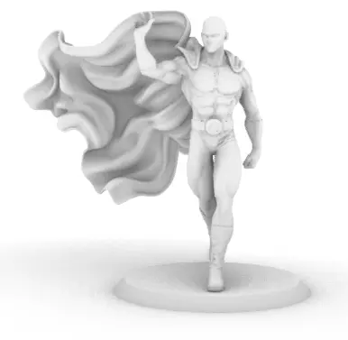 Saitama OnePunch man Action figure 3D print model_0
