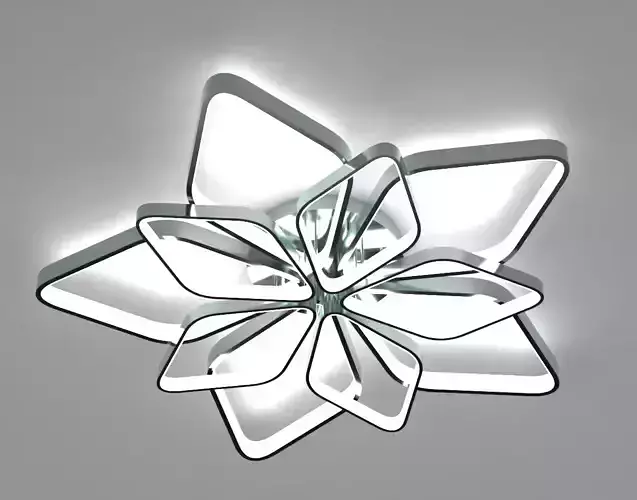 Ceiling light - 10 diamonds lamp with LED 3D model