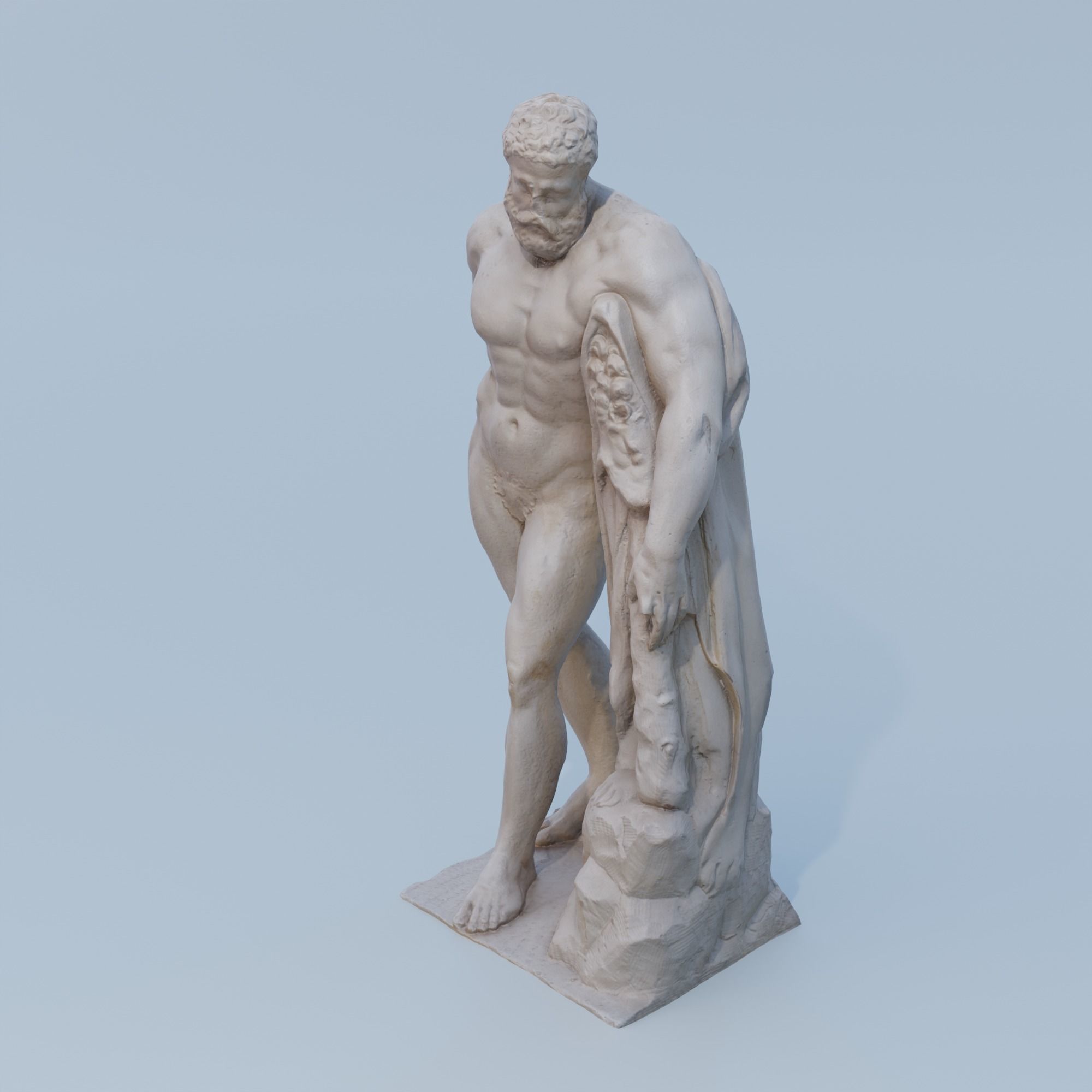 Heracles statue 3D print model_2
