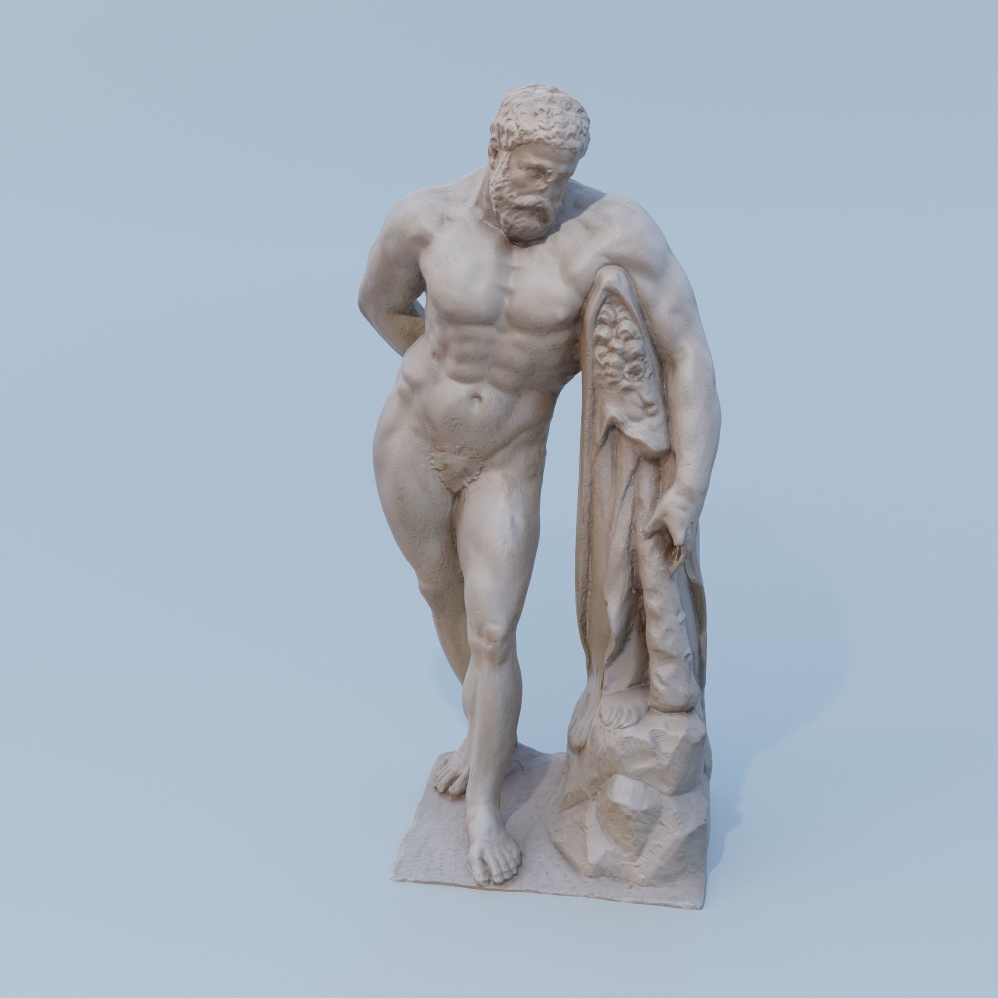 Heracles statue 3D print model_4