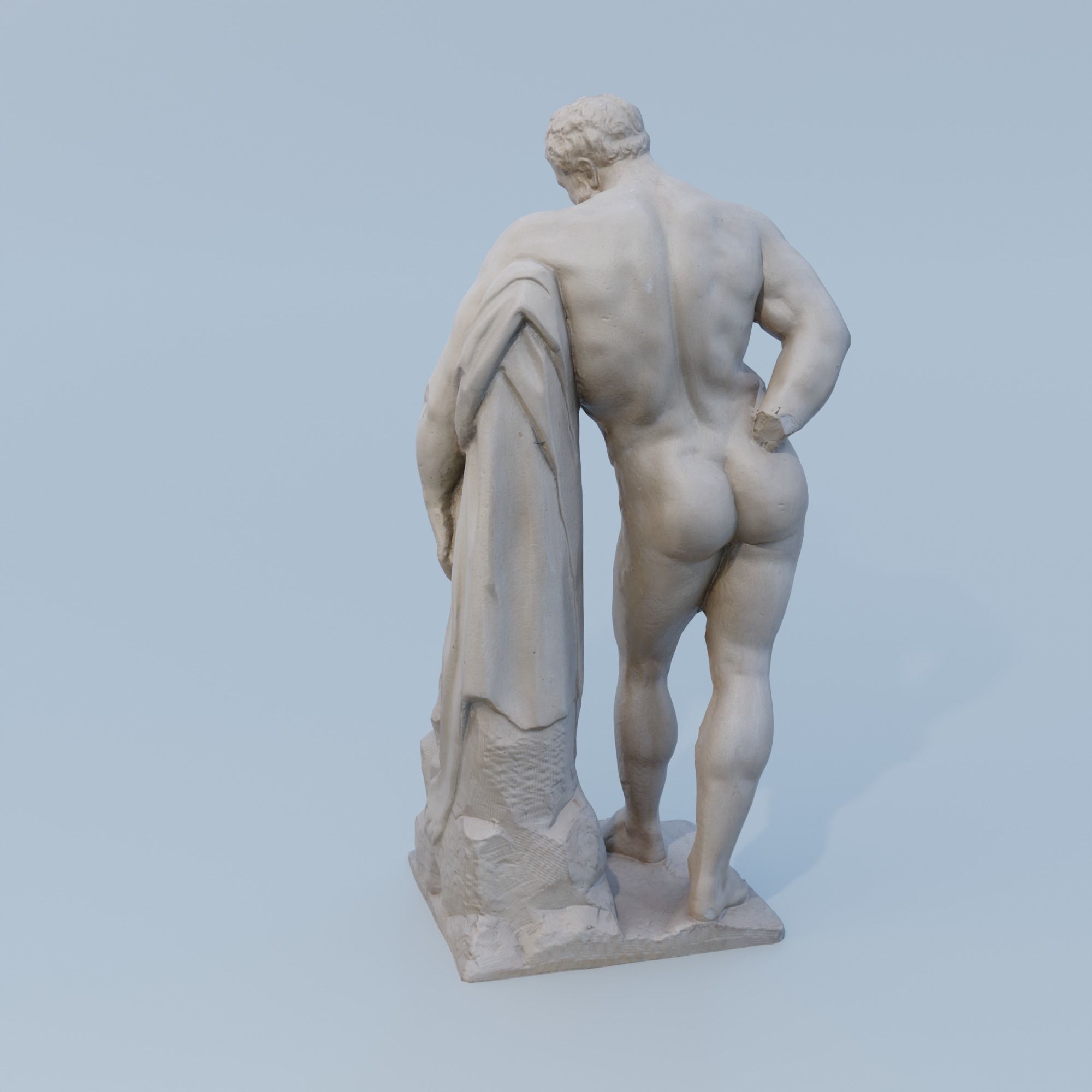 Heracles statue 3D print model_3