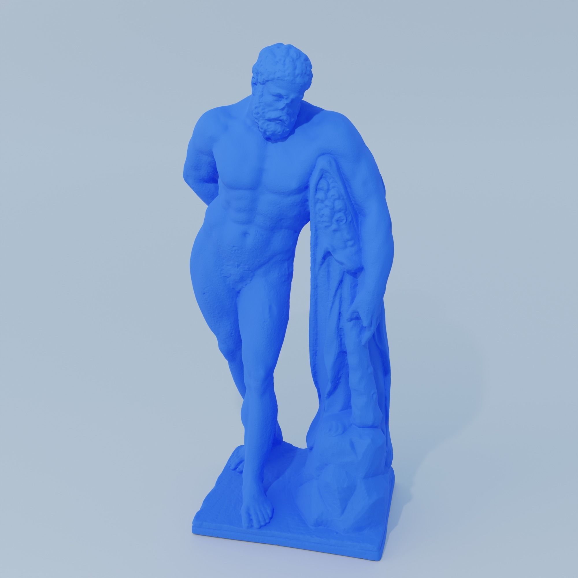 Heracles statue 3D print model_7