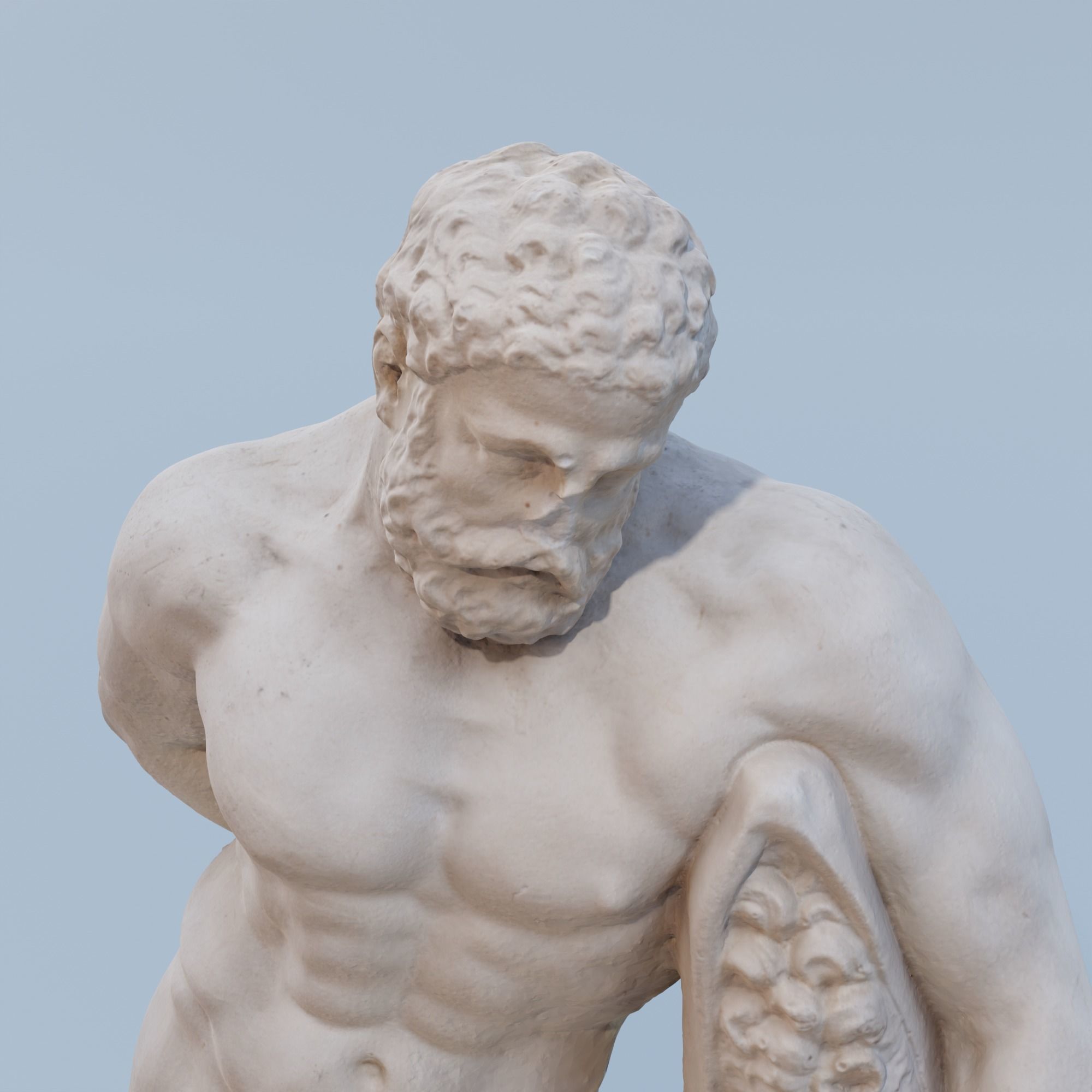 Heracles statue 3D print model_5