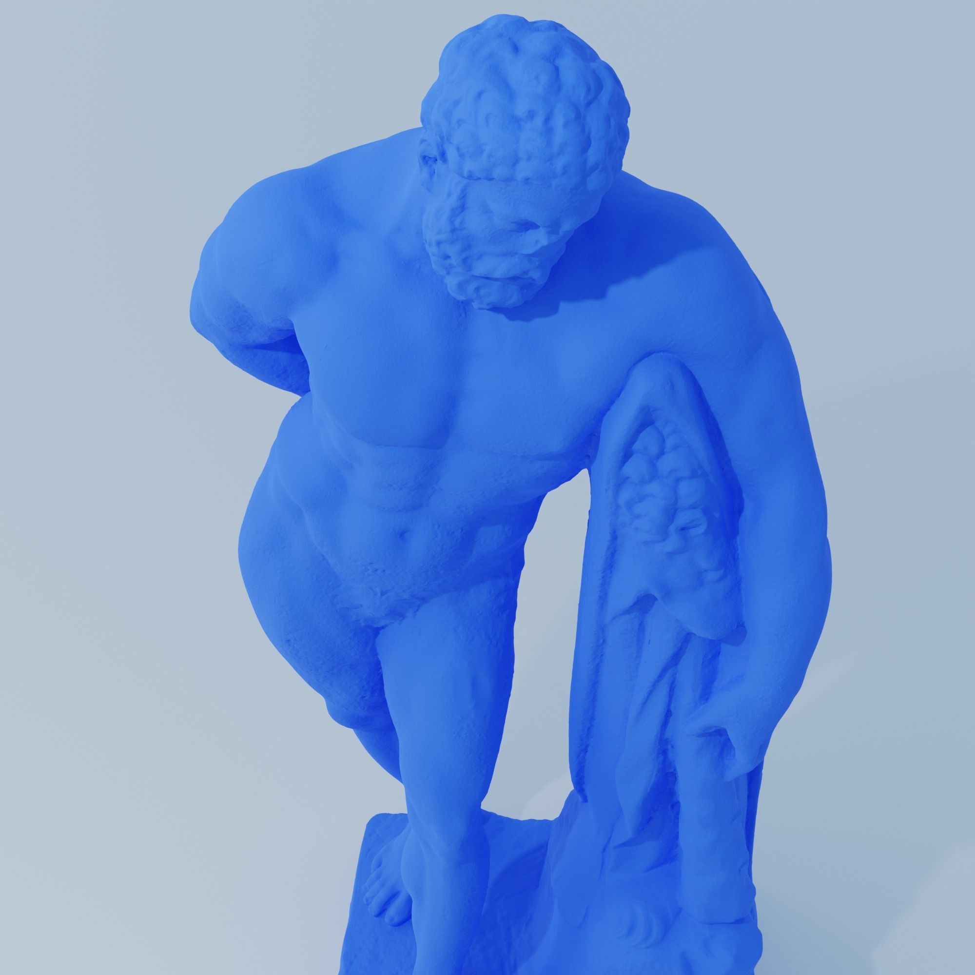 Heracles statue 3D print model_9