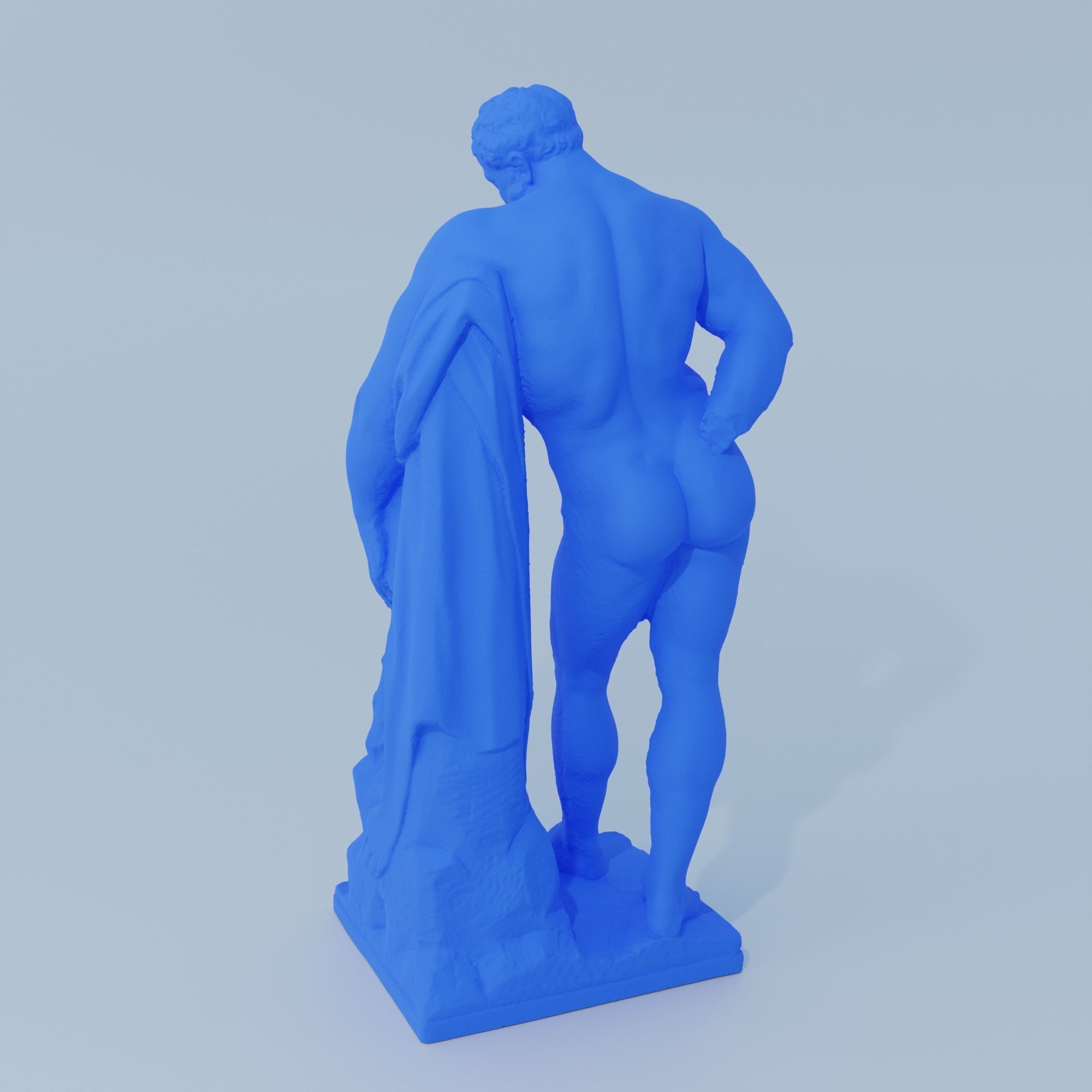 Heracles statue 3D print model_8