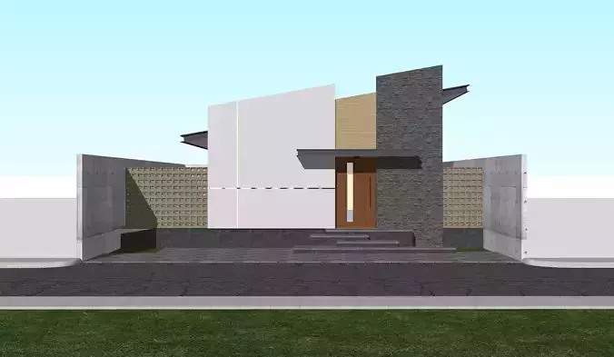 Modern simple house design  3D model