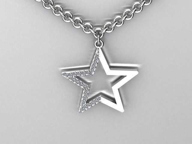 star penadnt 3D print model_1