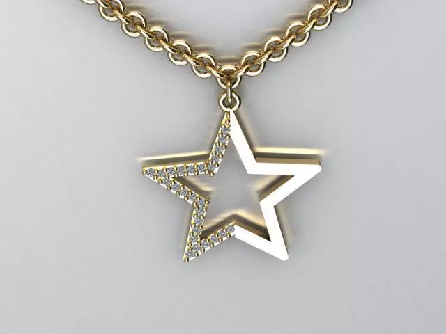 star penadnt 3D print model_0