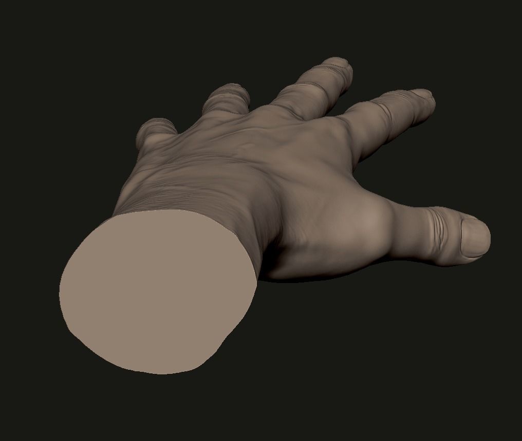 Hand 7 poses 3D Printable 3D model_10