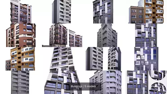 Buildings 3D Model Collection