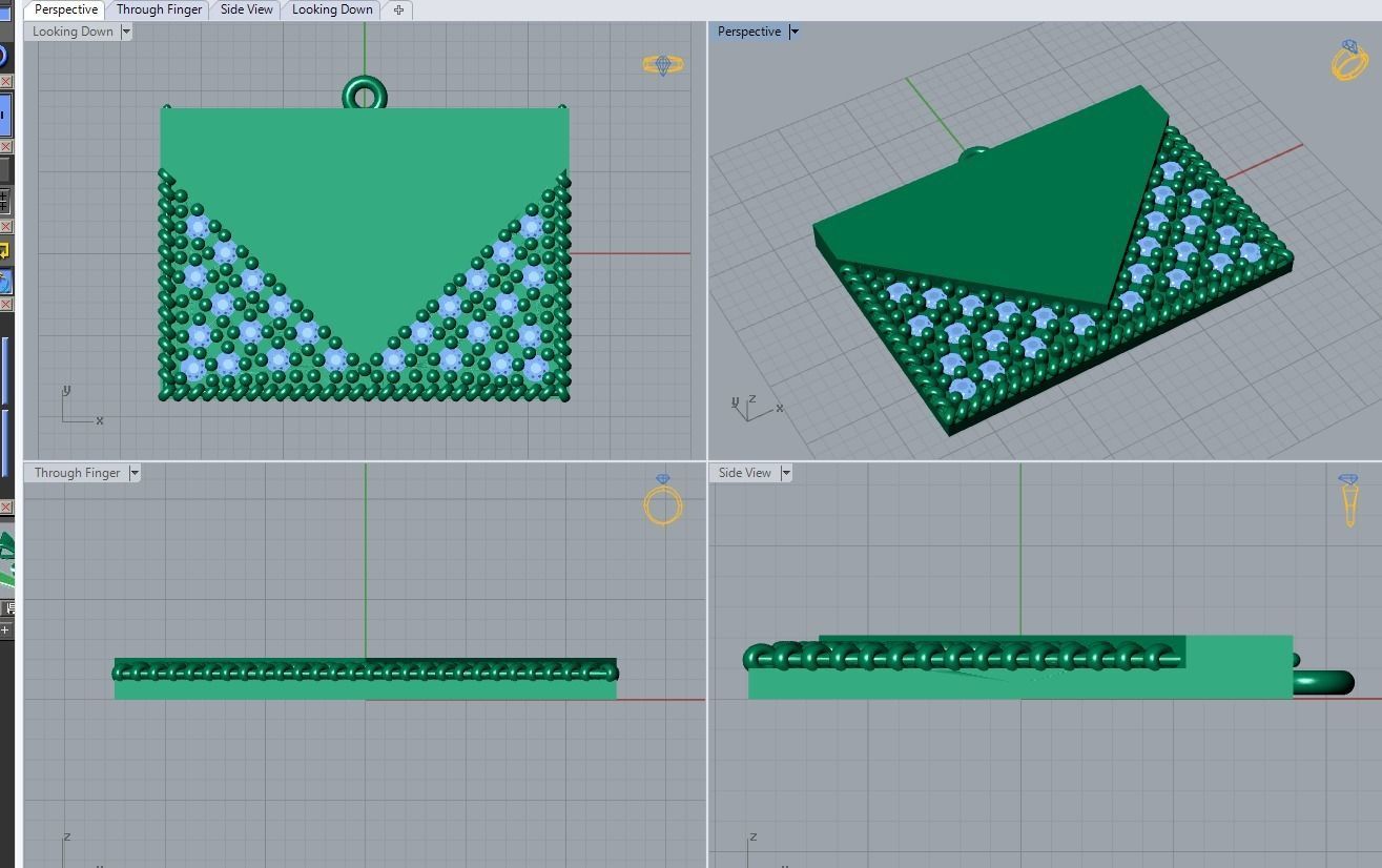 envelope pendant 3D print model_3