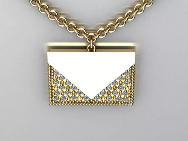 envelope pendant 3D print model_0