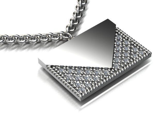 envelope pendant 3D print model_1