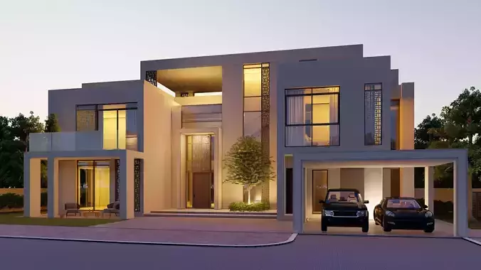 Villa visualization 3D model