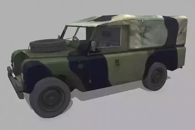 Land Rover 1980 Low-poly 3D model