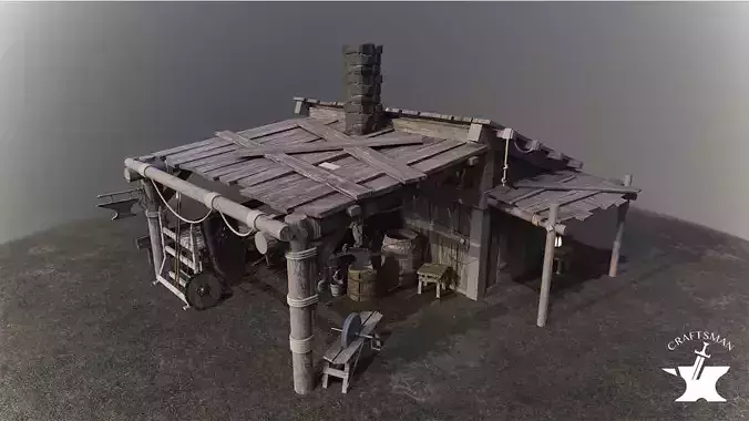 Medieval Forge Pack 3D Model Collection