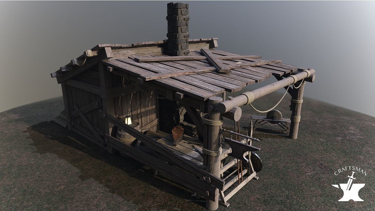 Medieval Forge Pack 3D Model Collection_3