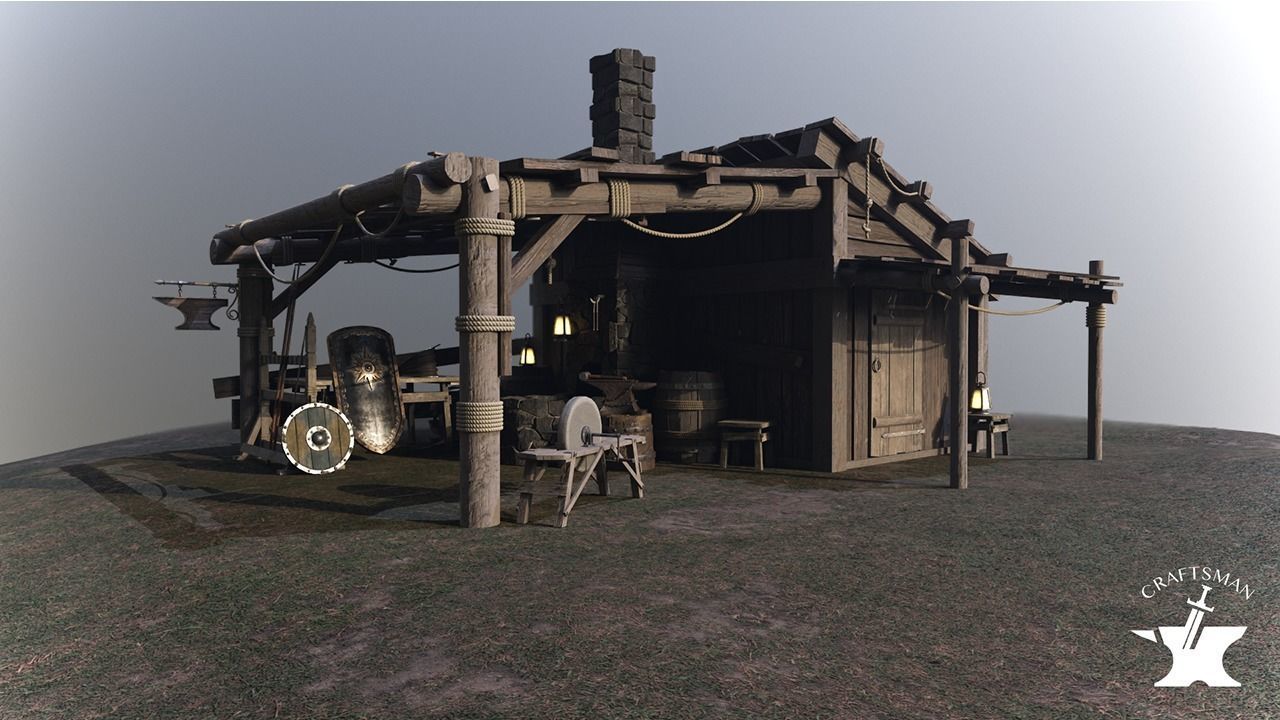 Medieval Forge Pack 3D Model Collection_2