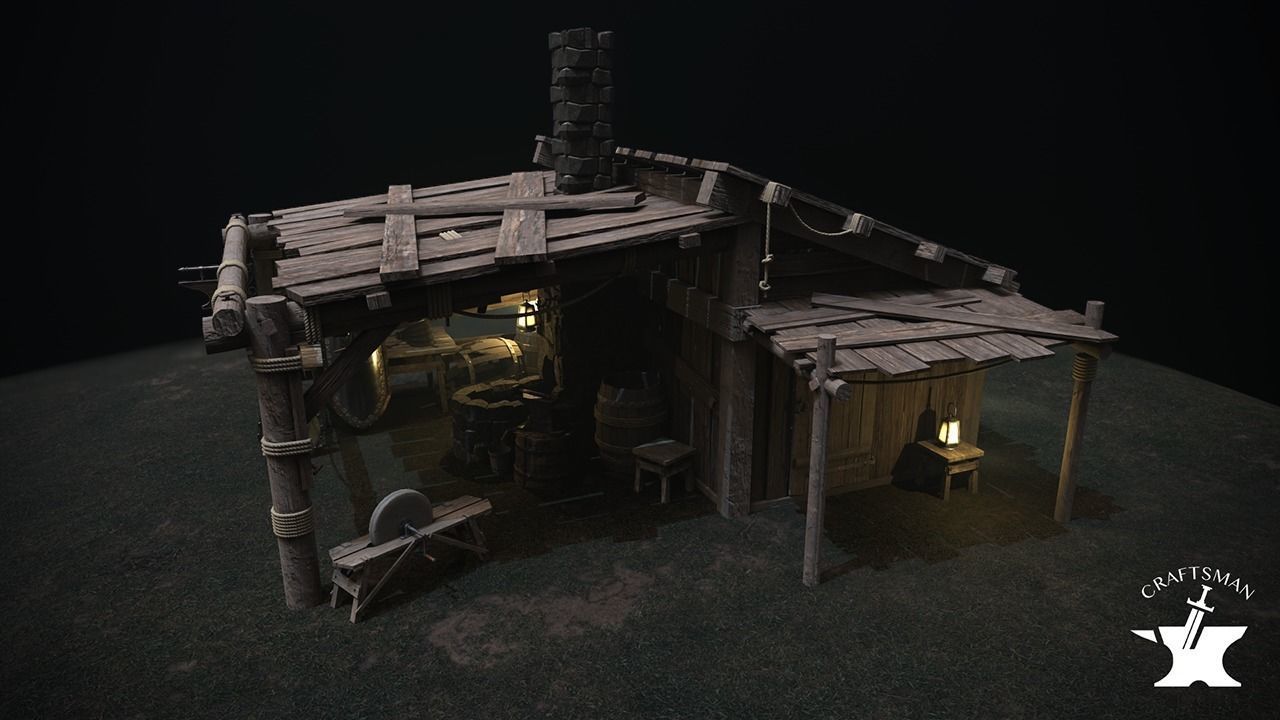 Medieval Forge Pack 3D Model Collection_10
