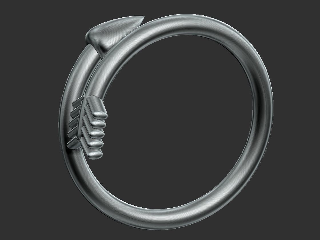 Arrow Ring 3D print model_11