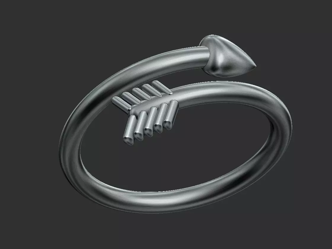 Arrow Ring 3D print model_0