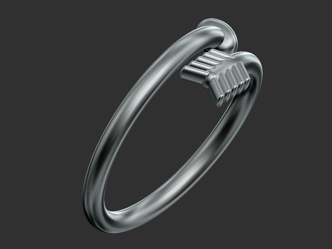 Arrow Ring 3D print model_7