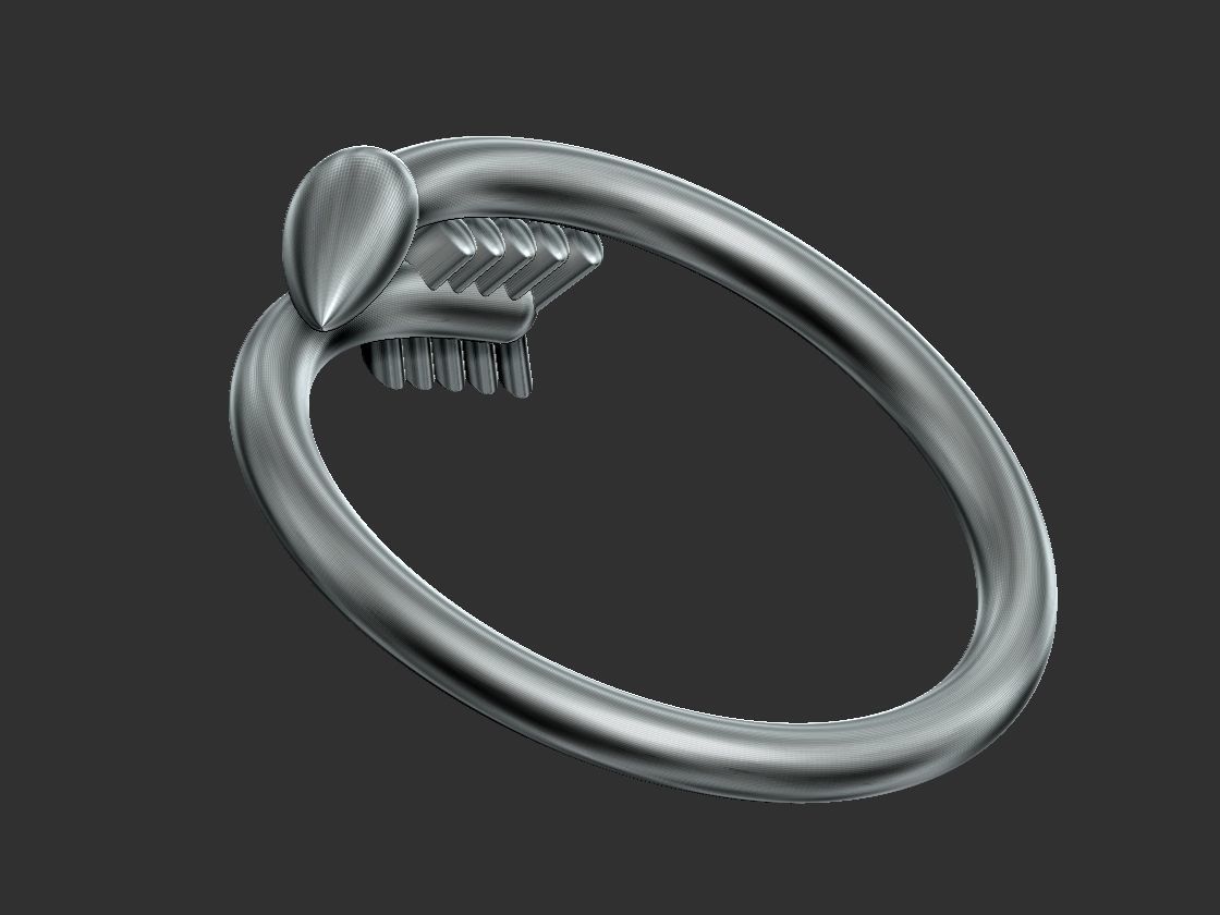 Arrow Ring 3D print model_3