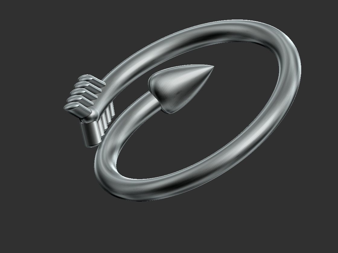 Arrow Ring 3D print model_15