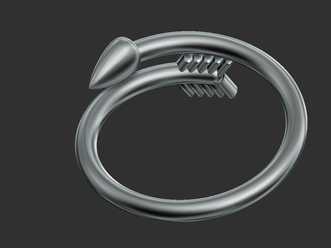 Arrow Ring 3D print model_4