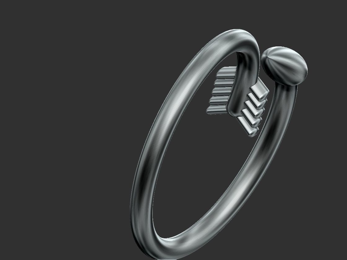 Arrow Ring 3D print model_13