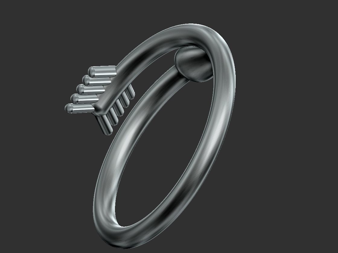 Arrow Ring 3D print model_14