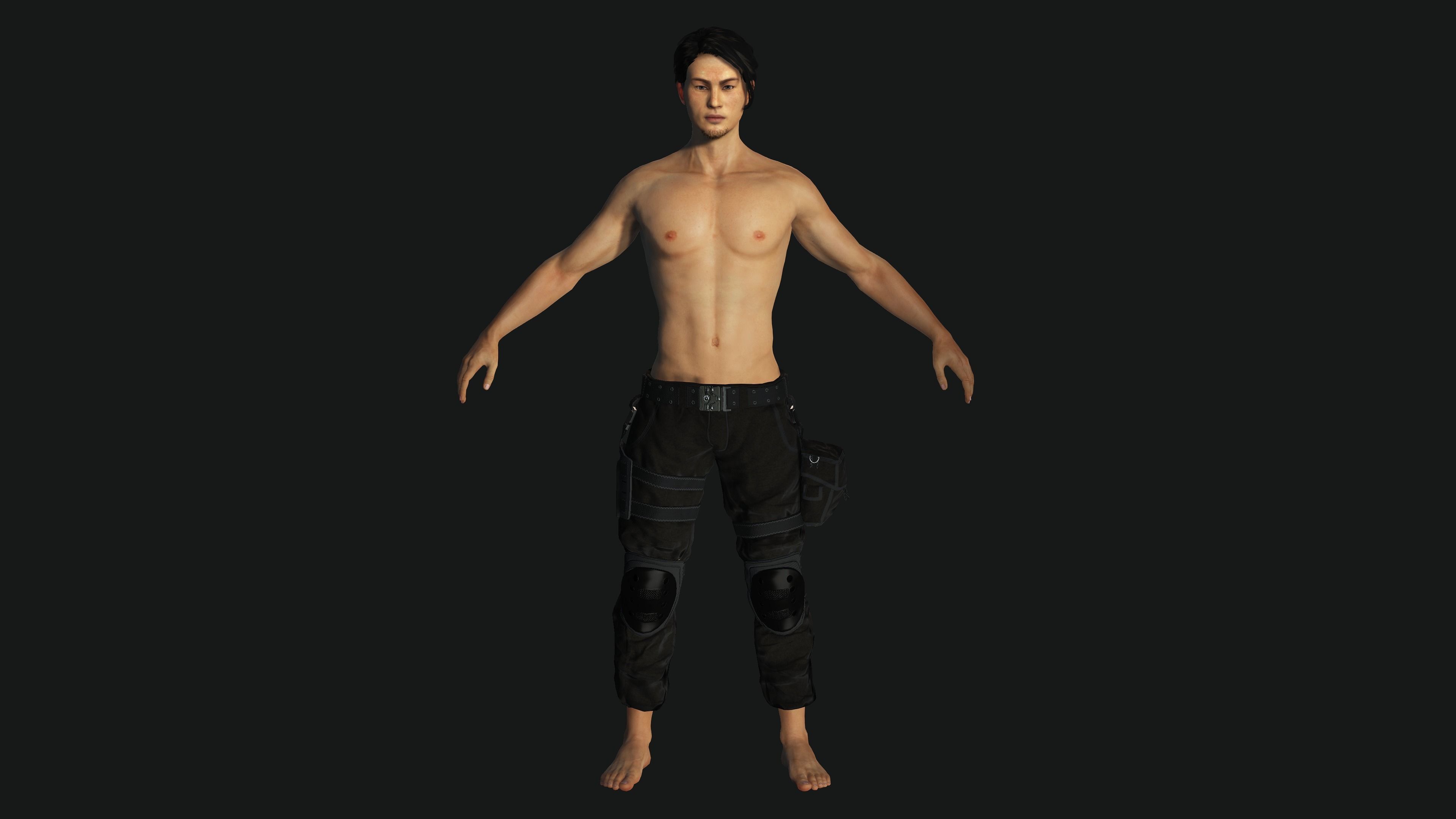 AAA 3D JAPANESE SURVIVAL  SNIPER-REALISTIC GAME READY CHARACTER Low-poly 3D model_13