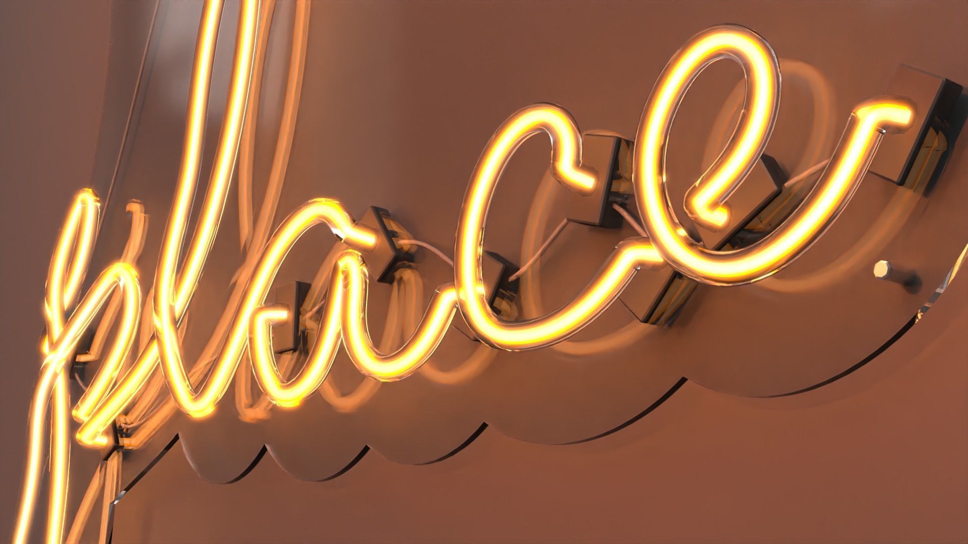 My Happy Place - Neon Sign 3D model_2
