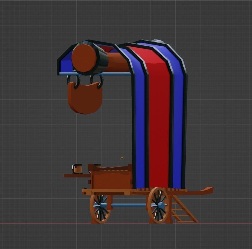 Srteet tavern Free low-poly 3D model_14